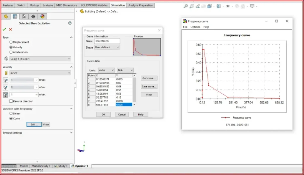 function curve in SOLIDWORKS Simulation
