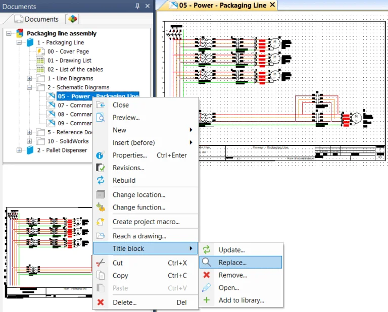 Replace drawing Title Block from Schematic