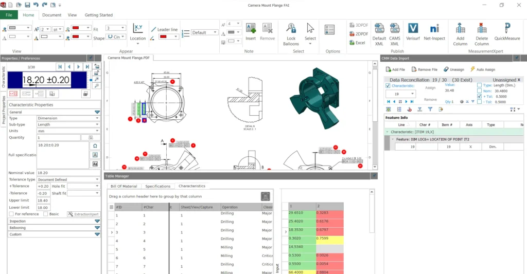 IMPORT CMM DATA IN SOLIDWORKS INSPECTION