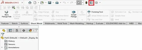 SOLIDWORKS Custom Properties in Part Template