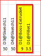Changing dimensions, features