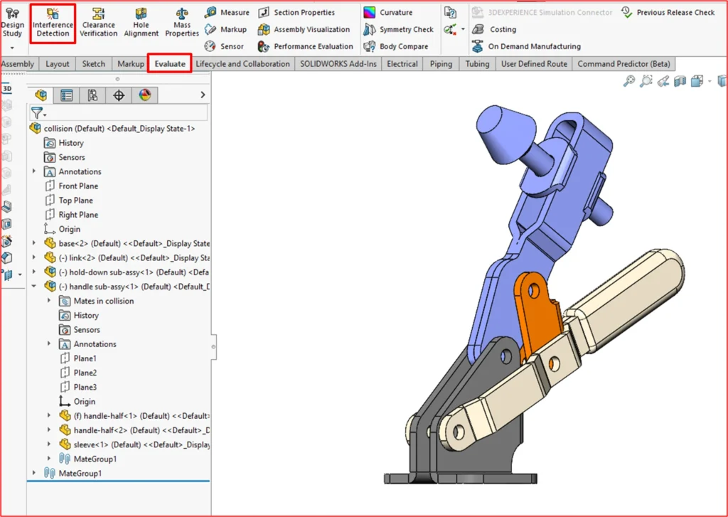 Interference Detection in SOLIDWORKS