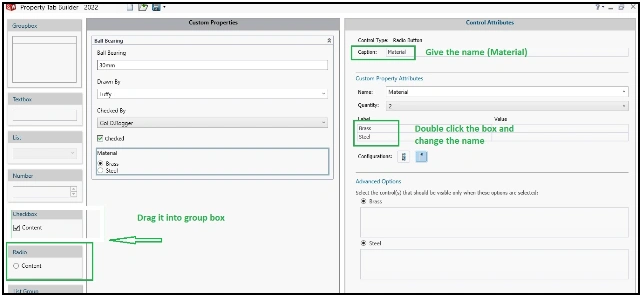 File Properties Menu - SOLIDWORKS