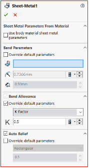 Sheet metal 1- SOLIDWORKS