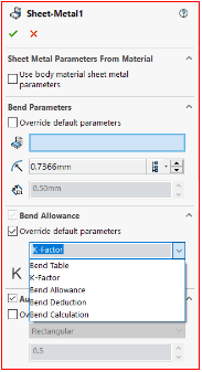 SOLIDWORKS Reseller- Bend Deduction Calculation