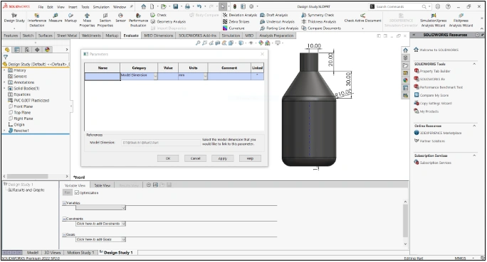 OPTIMIZATION USING SOLIDWORKS DESIGN - EGS India