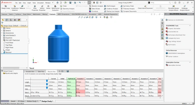 OPTIMIZATION USING SOLIDWORKS DESIGN - EGS India