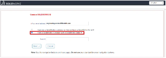 Email Address - SOLIDWORKS