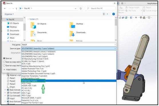 Save the eDrawings file - SOLIDWORKS Reseller