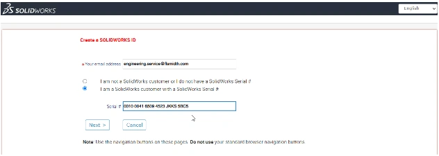 24 Digit serial key - SOLIDWORKS