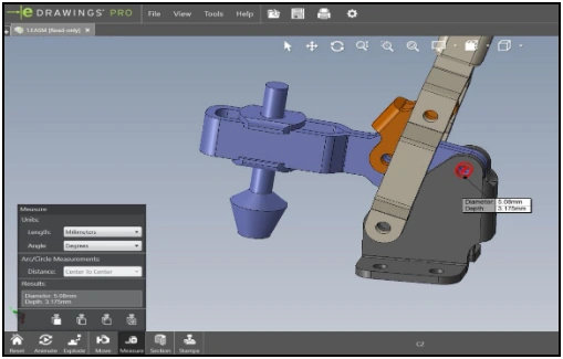 Measure tool is enabled - SOLIDWORKS Reseller