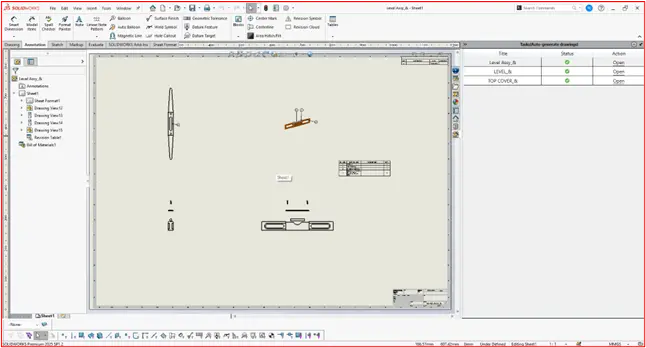 Auto generate drawing