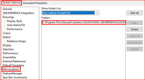 Custom Hole in Toolbox Solidworks
